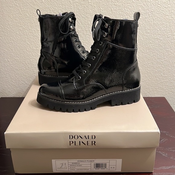 DONALD PLINER Lace-Up Lug Combat Boot 5.5 - Picture 8 of 11